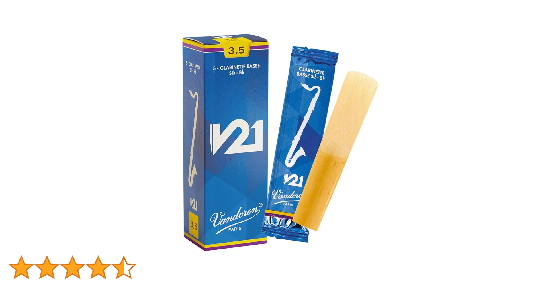 Amazon.co.jp: バンドーレン バスクラリネットリード V21 硬さ : 3-1/2